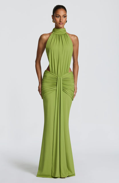 Theila Floral Print Sleeveless Maxi Dress