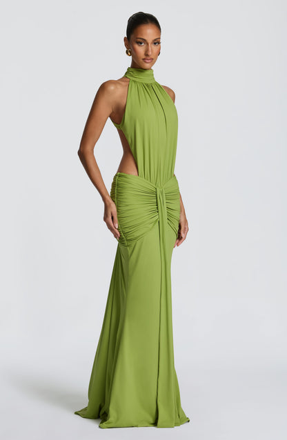 Theila Floral Print Sleeveless Maxi Dress